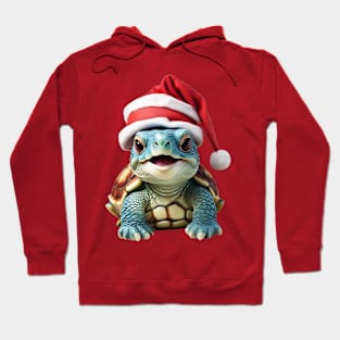 Cute Baby Turtle Santa Hoodie